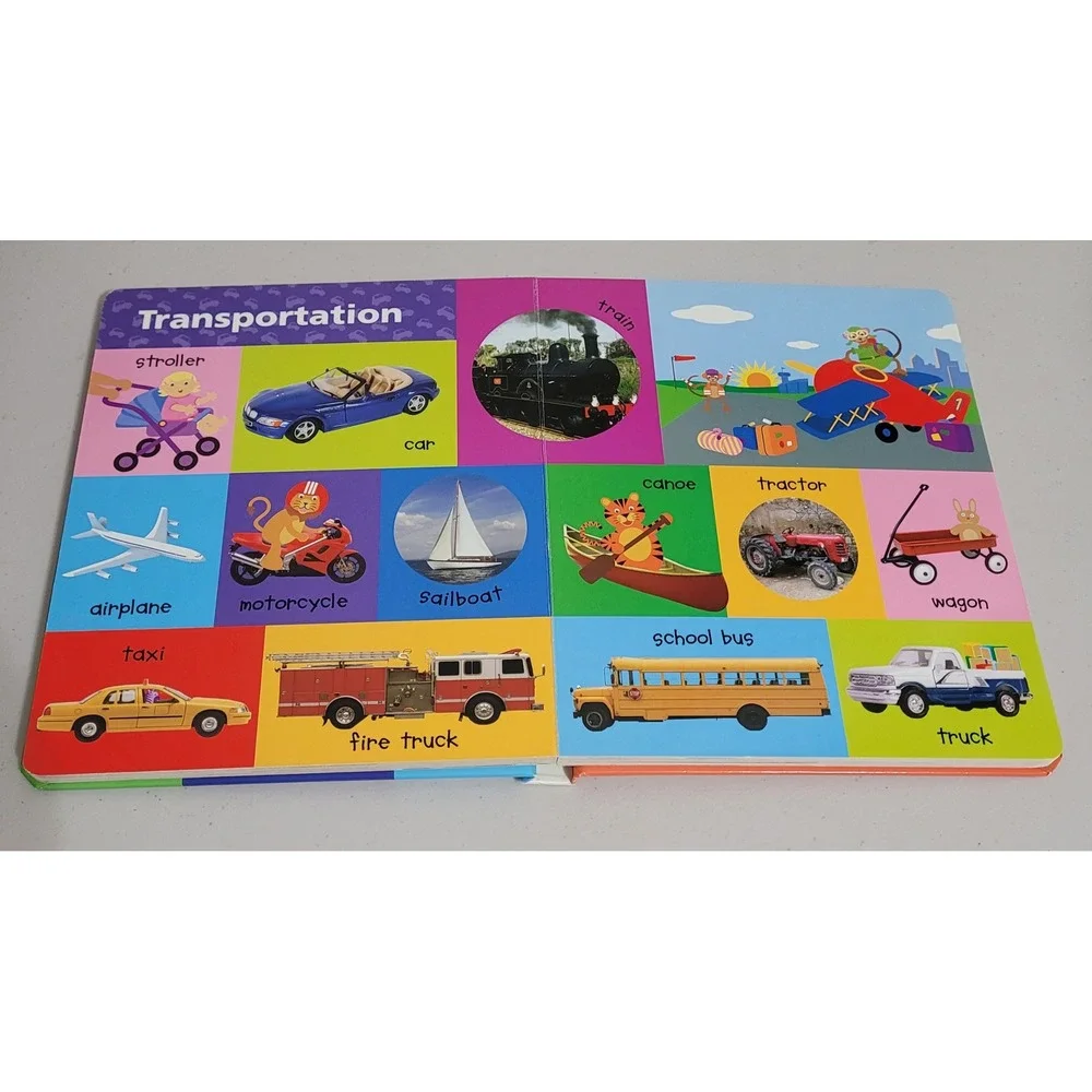 Baby Einstein First Words Board Book Toddler Multi Color Educational Good